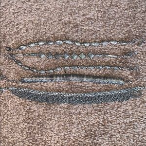 Set of 5 Bohemian Sterling silver bracelets